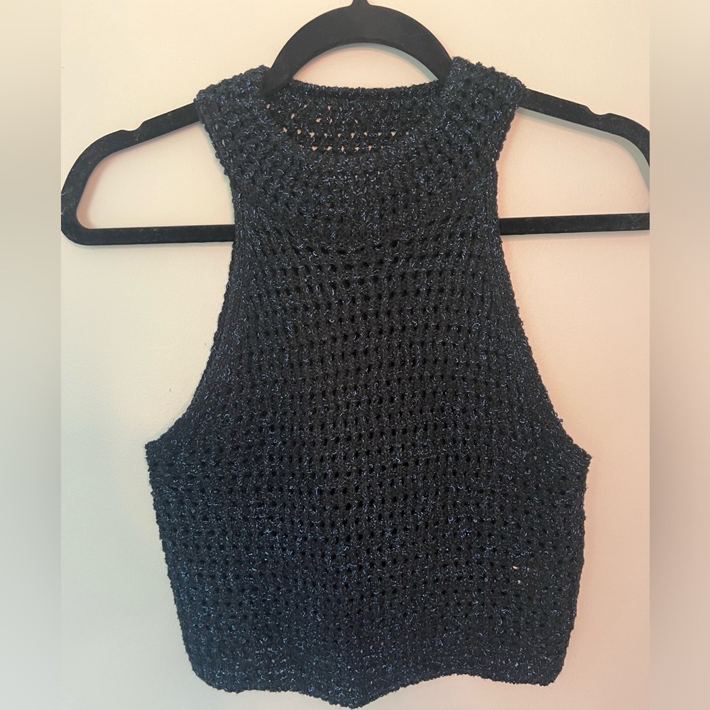 Revolve House of Harlow 1960 Metallic knit halter tank top Small